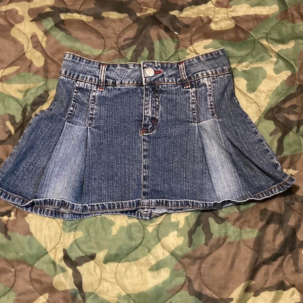Youth Us polo assn pleated denim mini skirt with shorts size 14